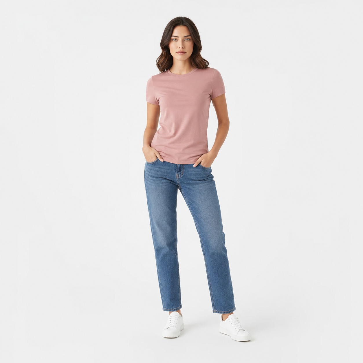 Kenzi Pink Mauve Short Sleeve Crew