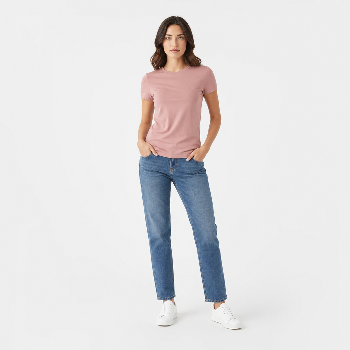 Kenzi Pink Mauve Short Sleeve Crew