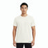 Man wearing a plain white t-shirt on a white background