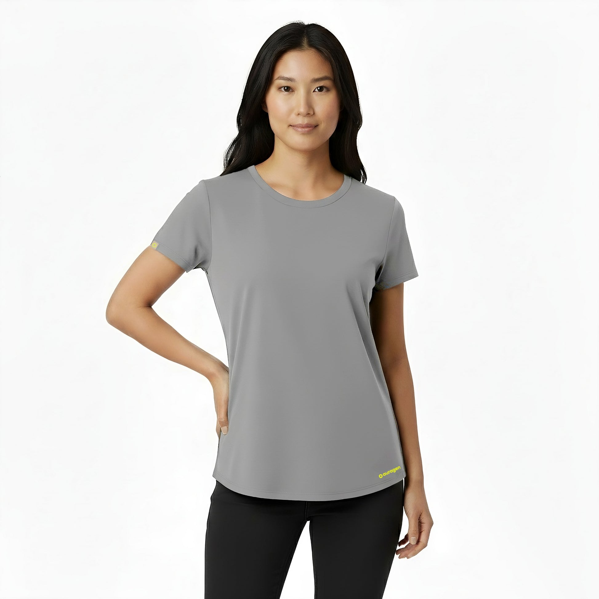 Kenzi Grey Short Sleeve Crew